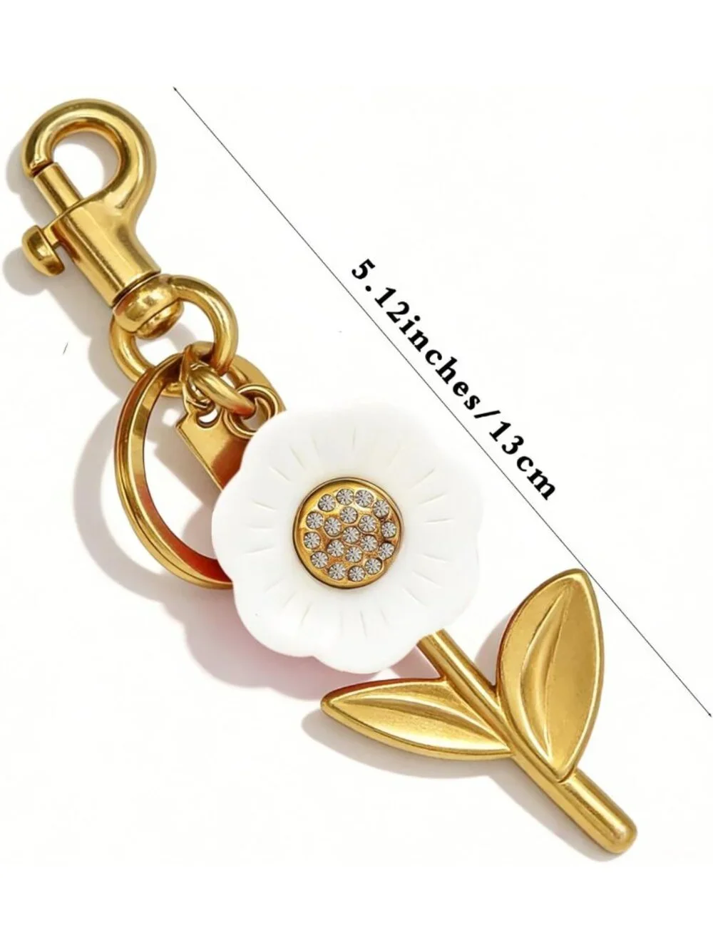 Chic C Initial Handbag Charm Keychain - Stylish Golden Purse & Wallet Accessory
